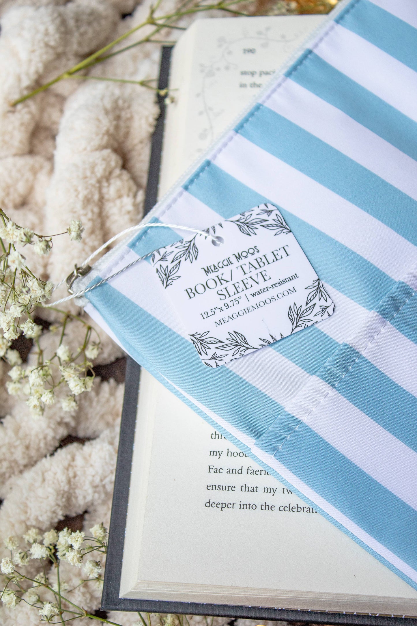 Book / Tablet Sleeve | Blue Stripes