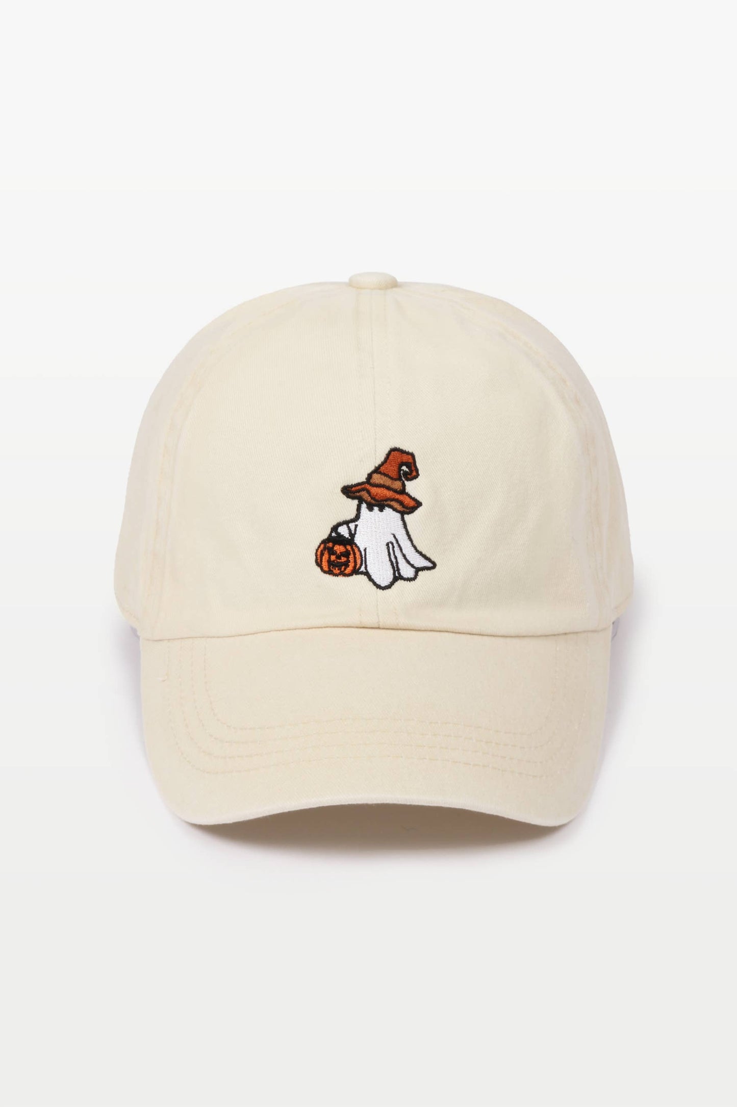 Halloween Ghost Pumpkin Embroidery Cotton Baseball Cap