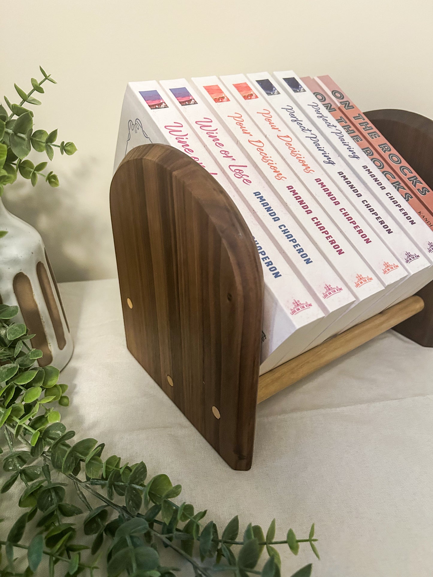 Walnut Tabletop Bookshelf