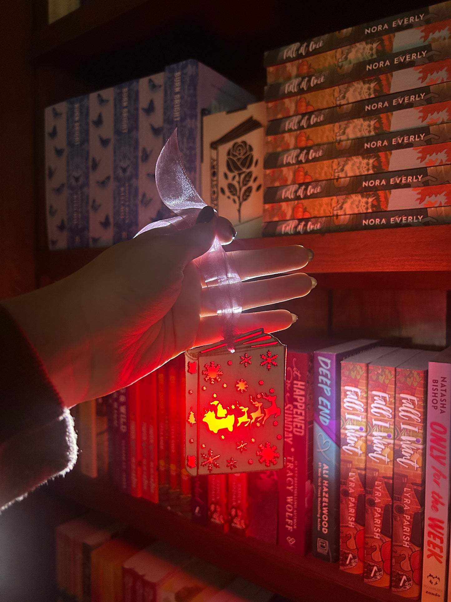 Santa's Sleigh Book Ornament