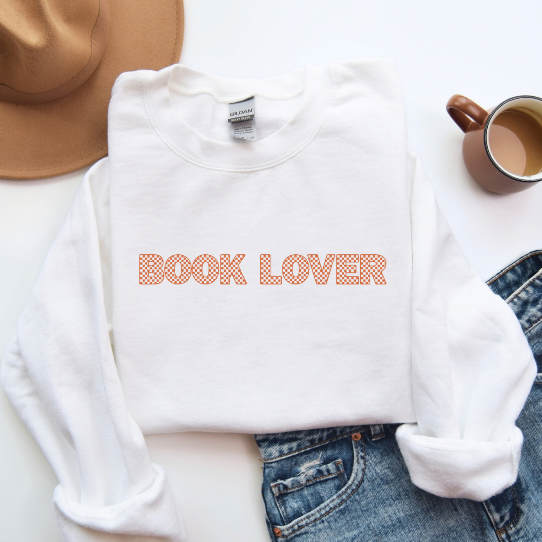 Checkered Book Lover Sweatshirt