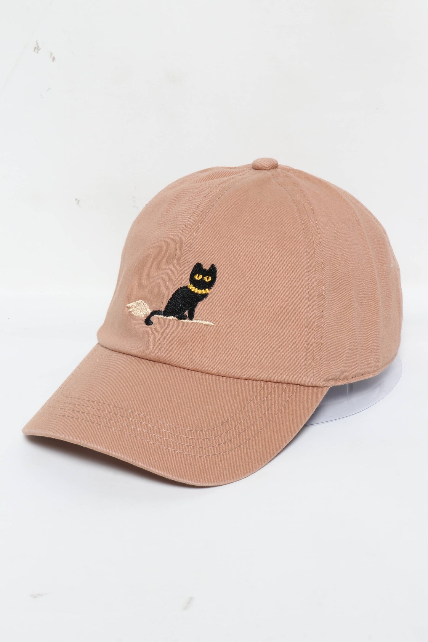 Halloween Black Cat Embroidery Cotton Baseball Cap