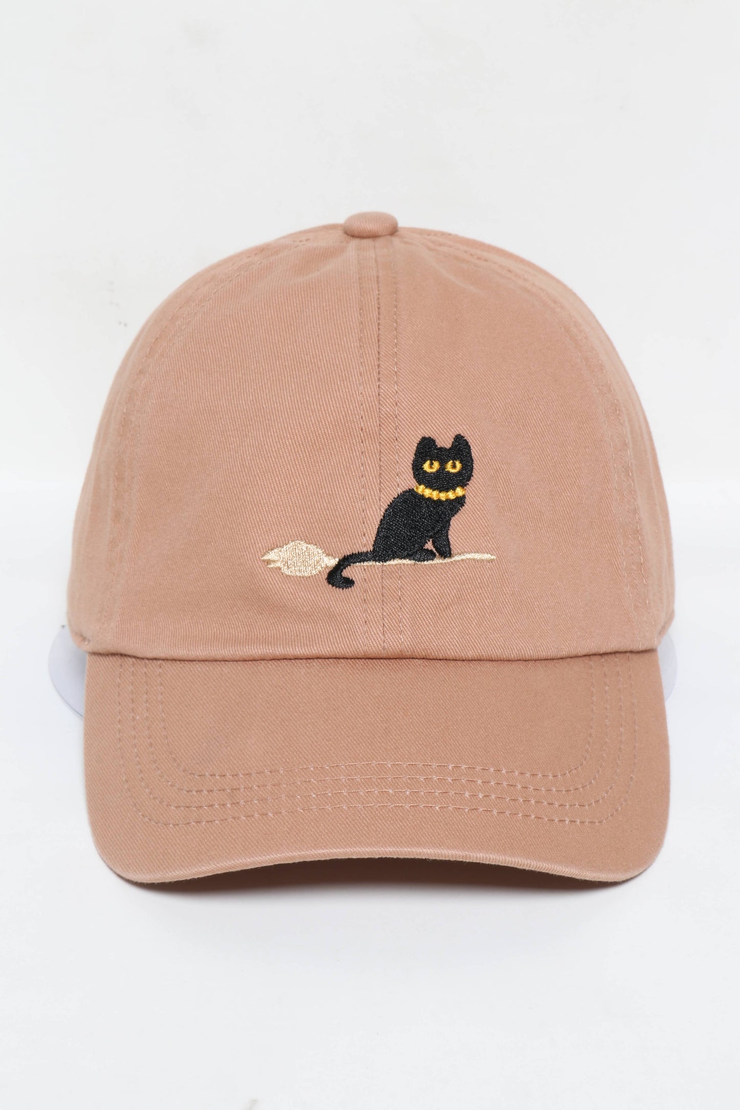 Halloween Black Cat Embroidery Cotton Baseball Cap