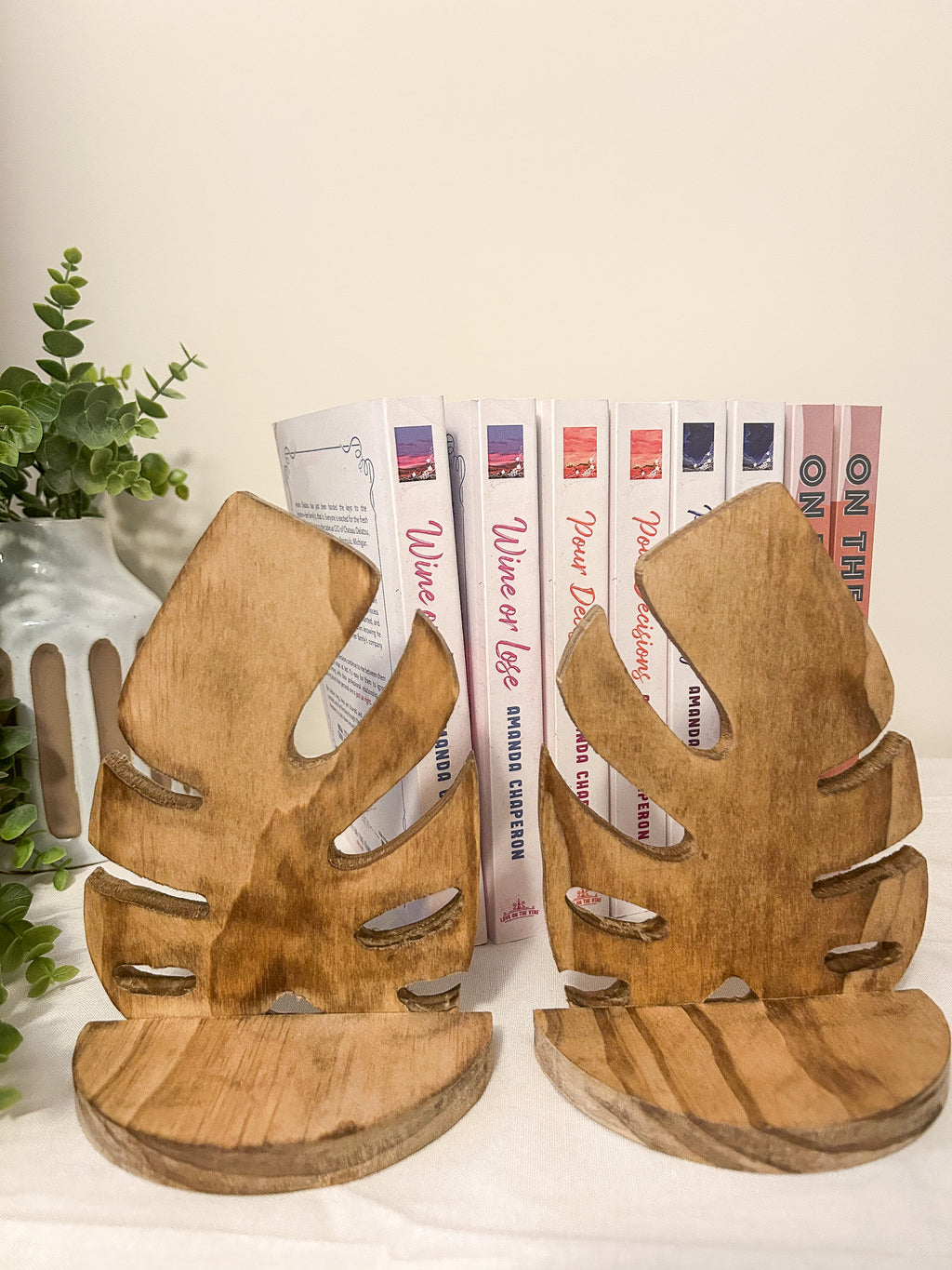 Monstera Bookends- Light
