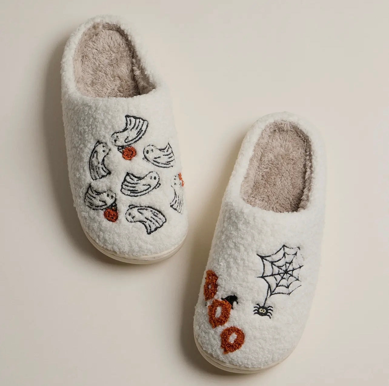 Fuzzy Halloween Slippers