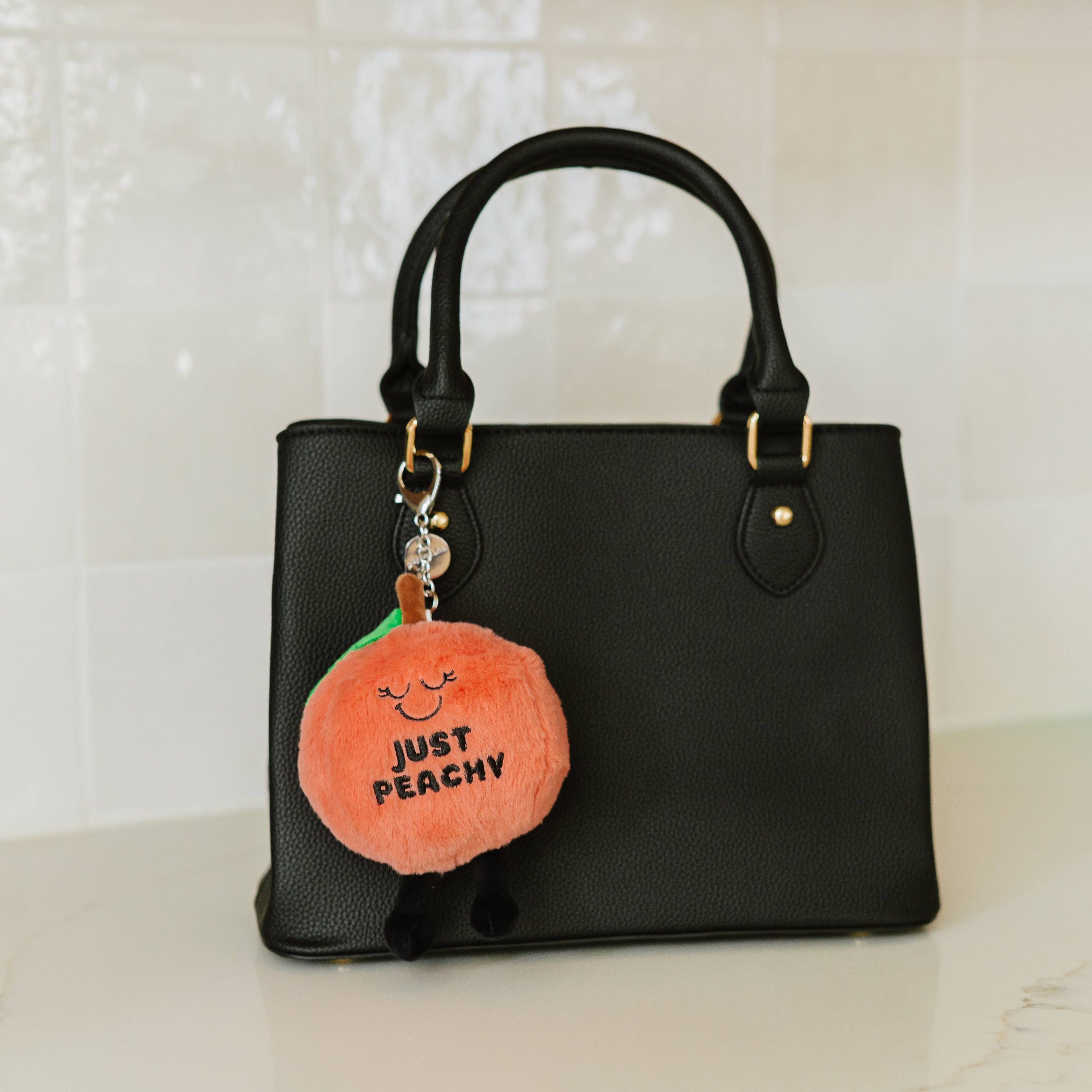 Just Peachy Plush Bag Charm