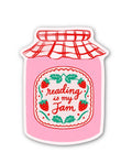 Reading Is My Jam Sticker – Cute Strawberry Jam Jar