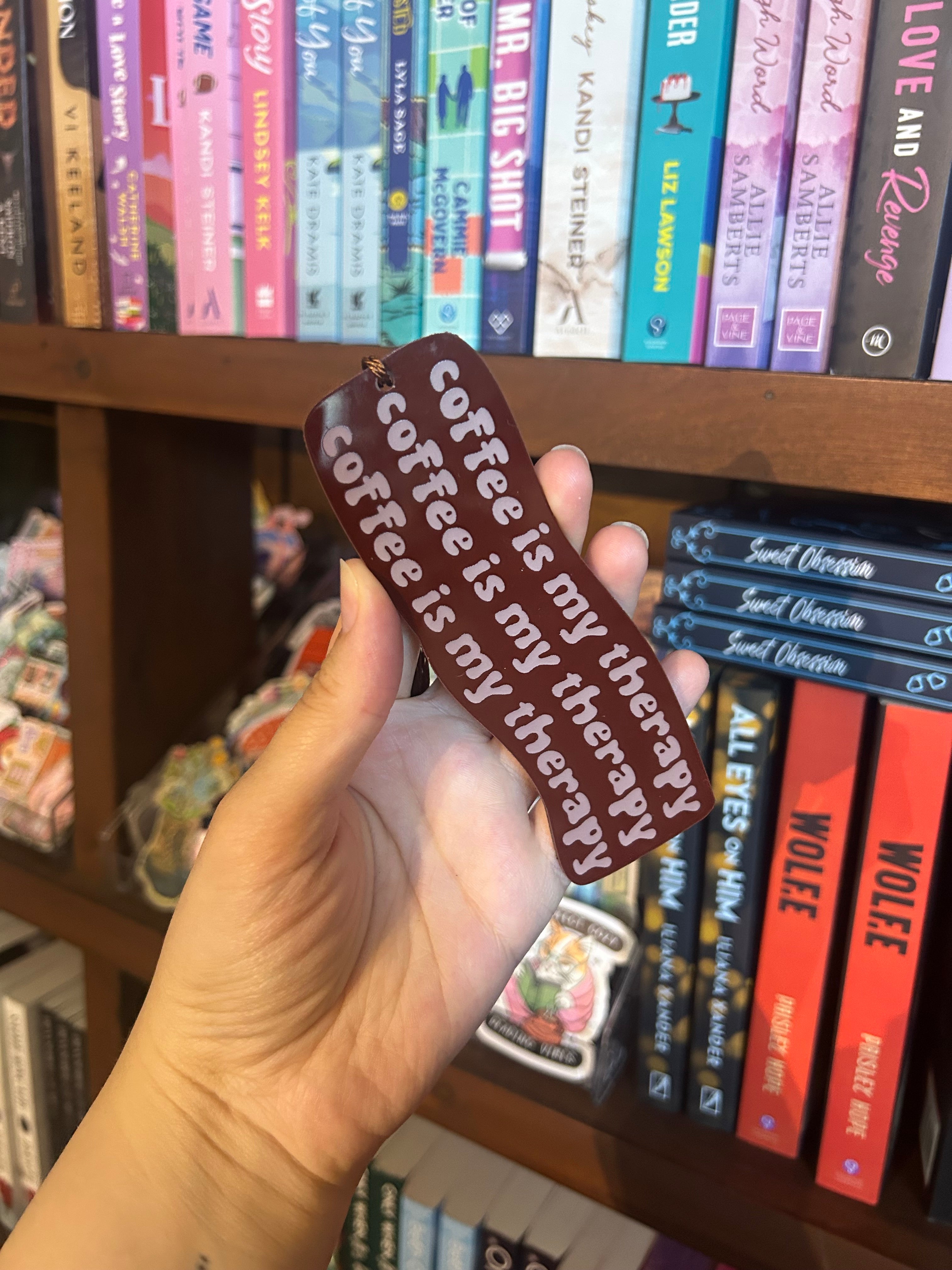 Coffee Acrylic Engraved Bookmarks