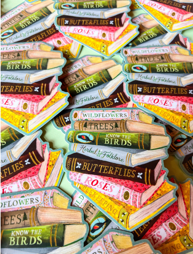 Books die-cut sticker