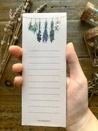 Witch's herbs list notepad