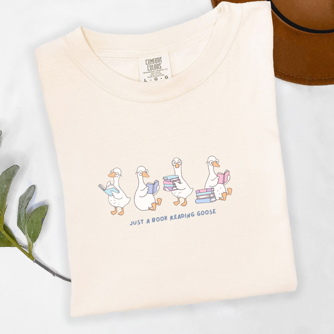 Just a Book Reading Goose Tshirt