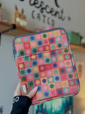 Patchwork Starburst Book & Kindle Pouch, Medium E-Reader Zip up Book Sleeve