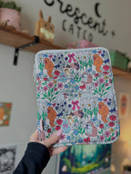 Vintage Cats & Bows Book & Kindle Pouch, Medium E-Reader Zip up Book Sleeve