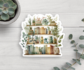 Plant Bookshelf Vinyl Sticker