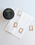 Gold Plated Paper Clips (Jar of 25) | Flag