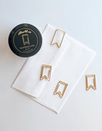 Gold Plated Paper Clips (Jar of 25) | Flag