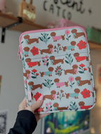 Dachshund Garden Book & Kindle Pouch, Medium E-Reader Zip up Book Sleeve (Copy)