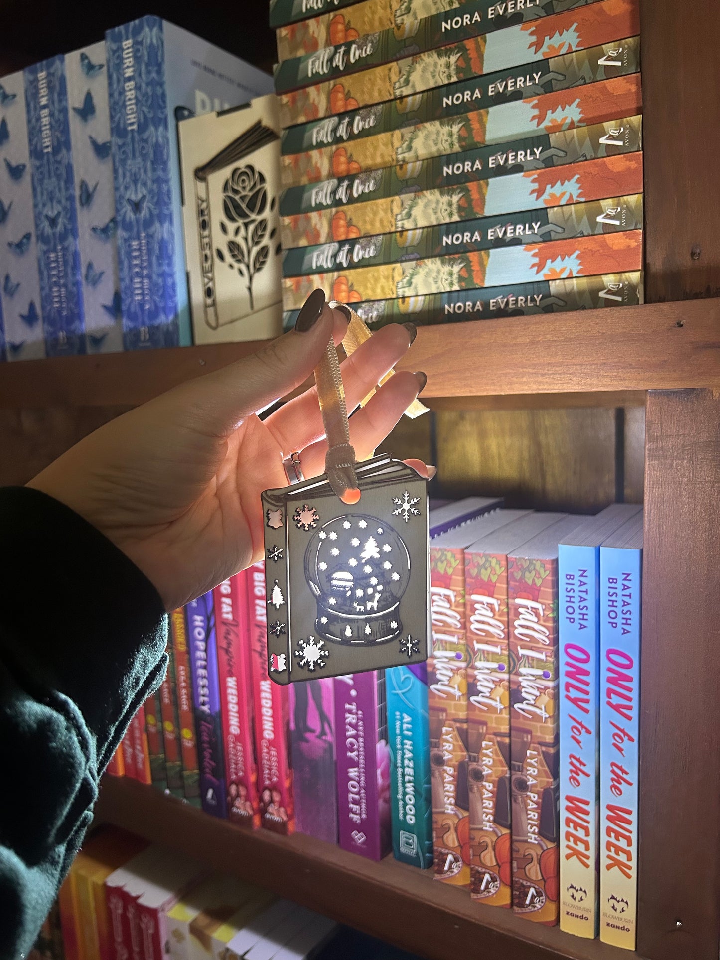 Snow Globe Book Ornament