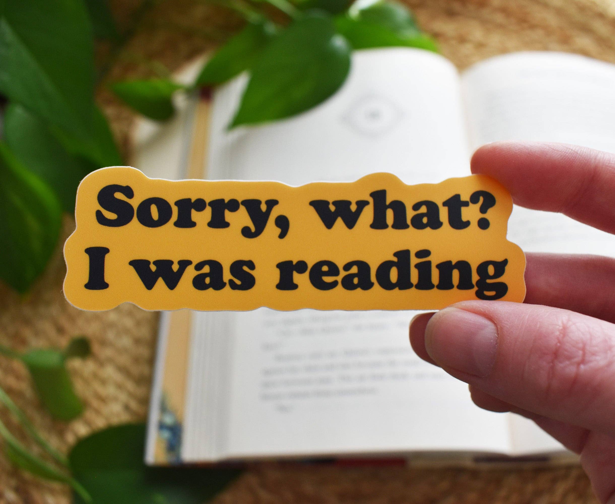 Sorry I was Reading Sticker