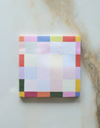 Die-Cut Sticky Notepad | Rainbow Checks
