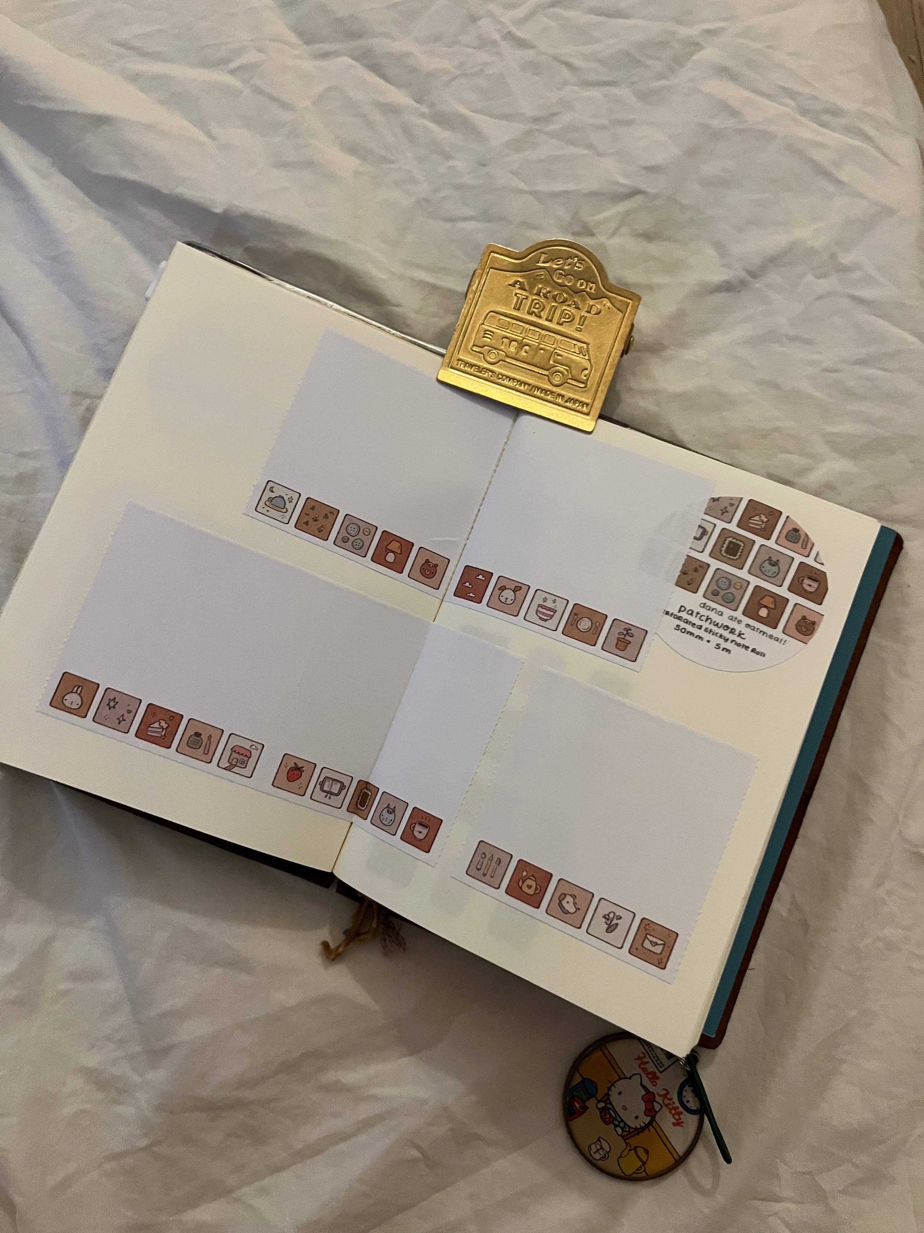 Patchwork perforated sticky note roll