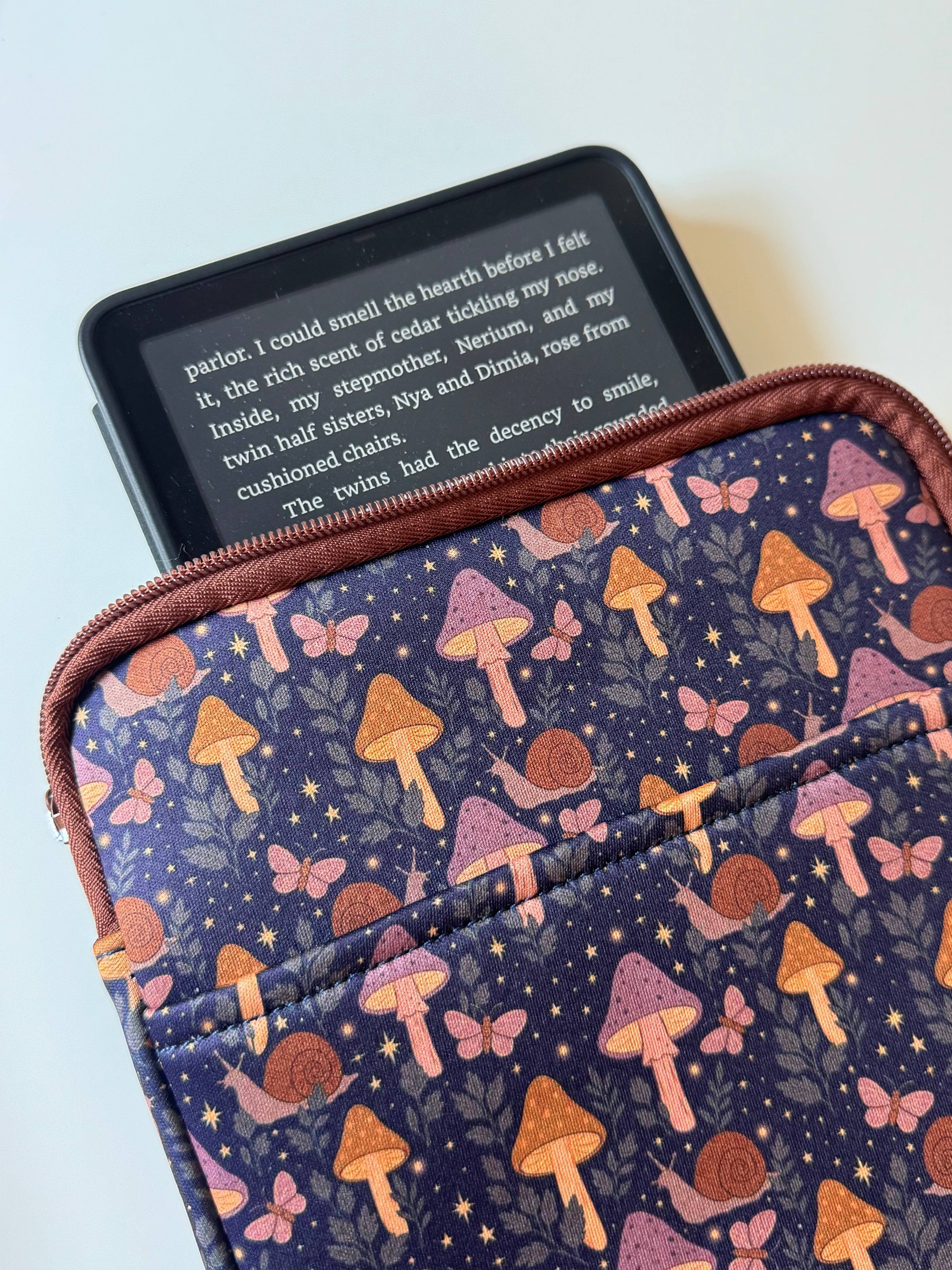 Cottagecore Mushroom Book & Kindle Pouch