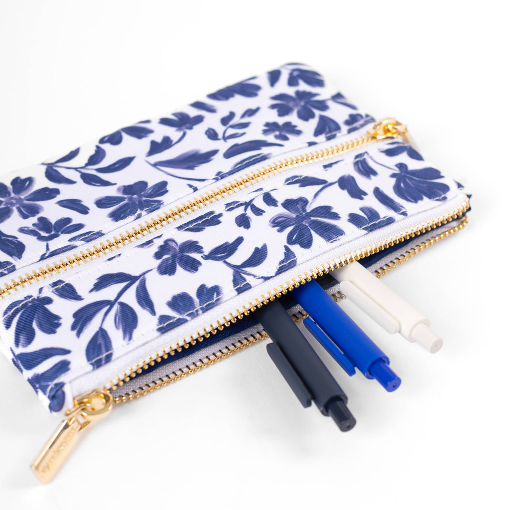 Porcelain Floral Pencil Pouch