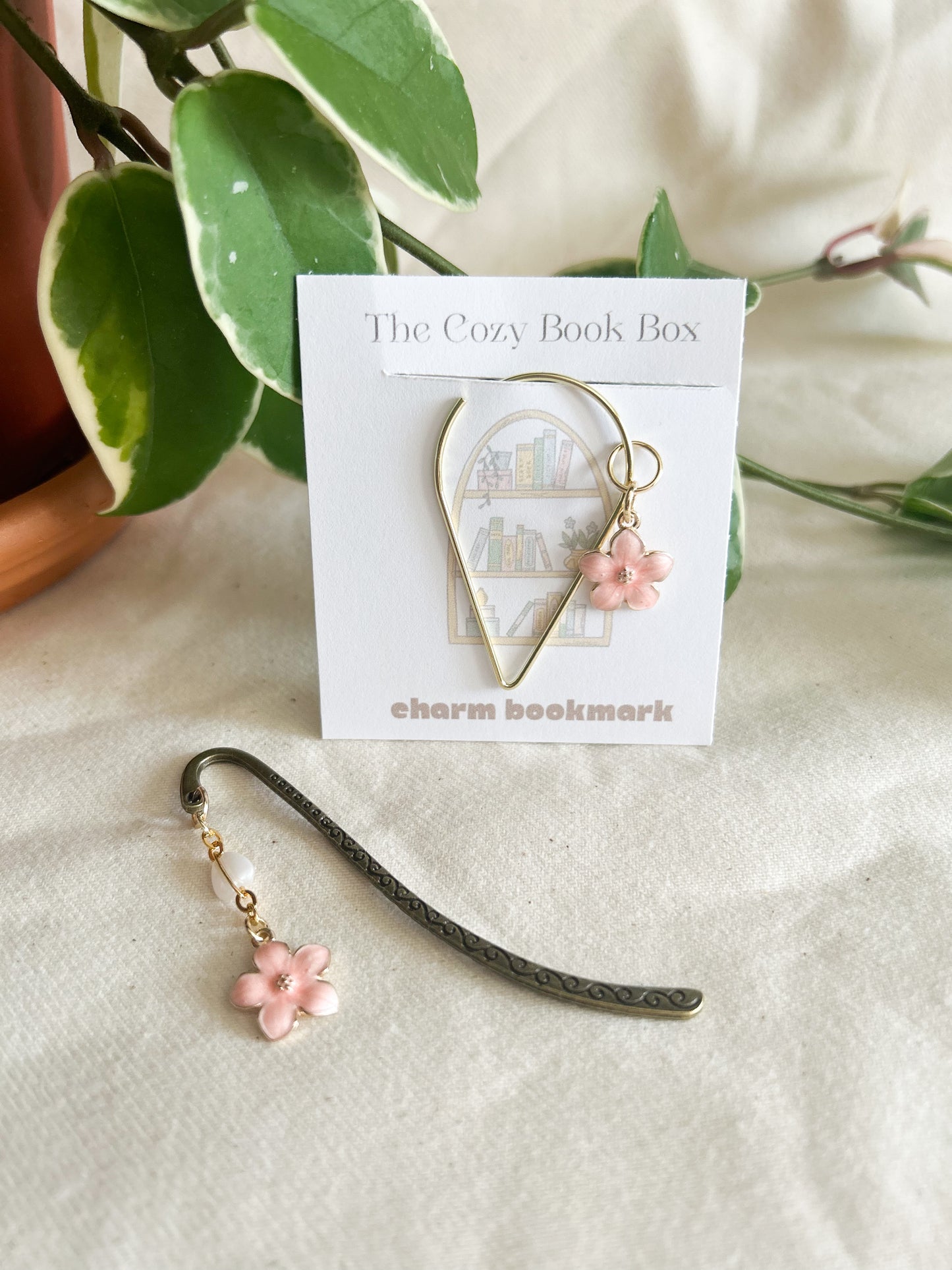 Cherry Blossom Charm Bookmarks