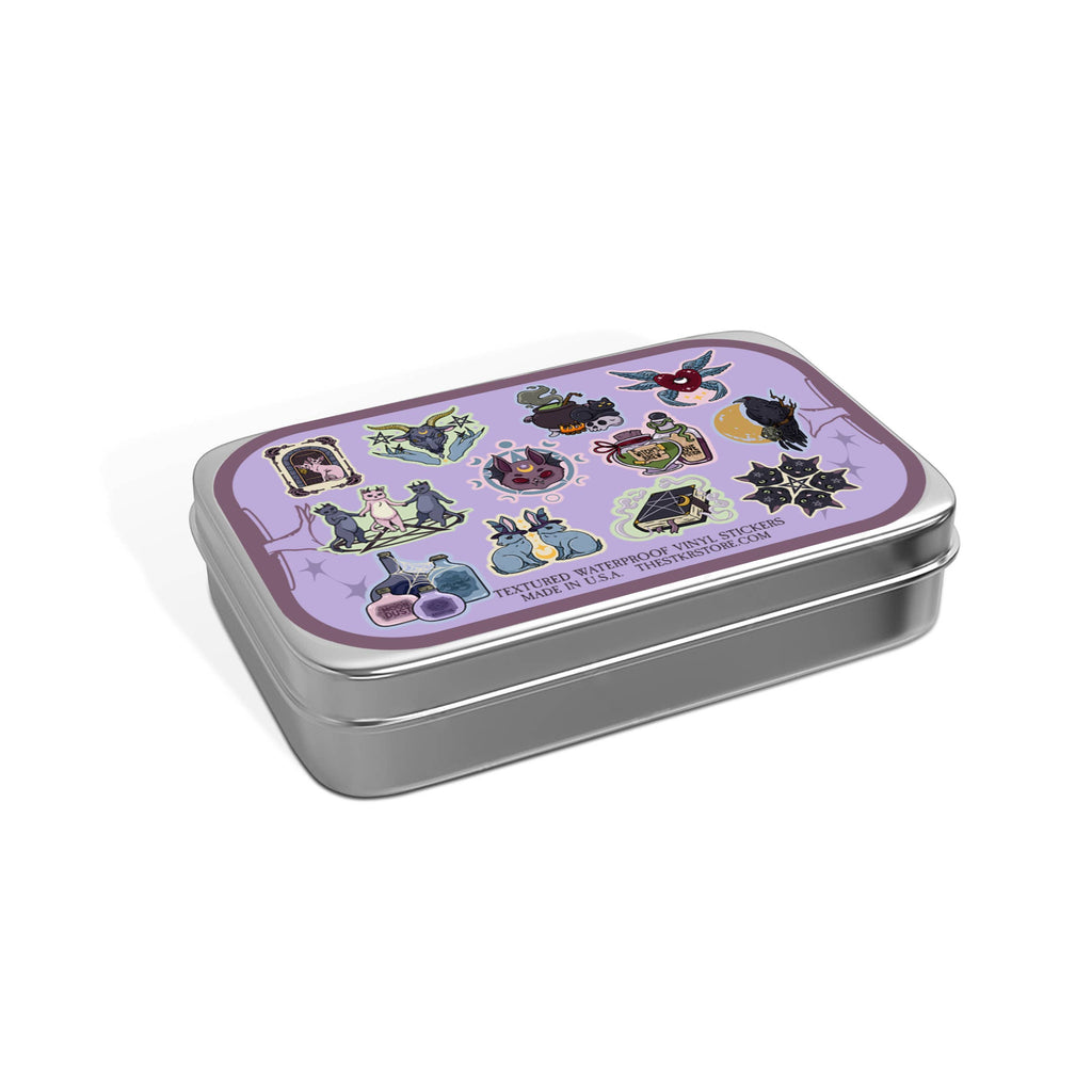 Witch Craft Stickers Tin Can