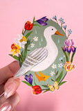 Spring Duck Clear Matte Sticker