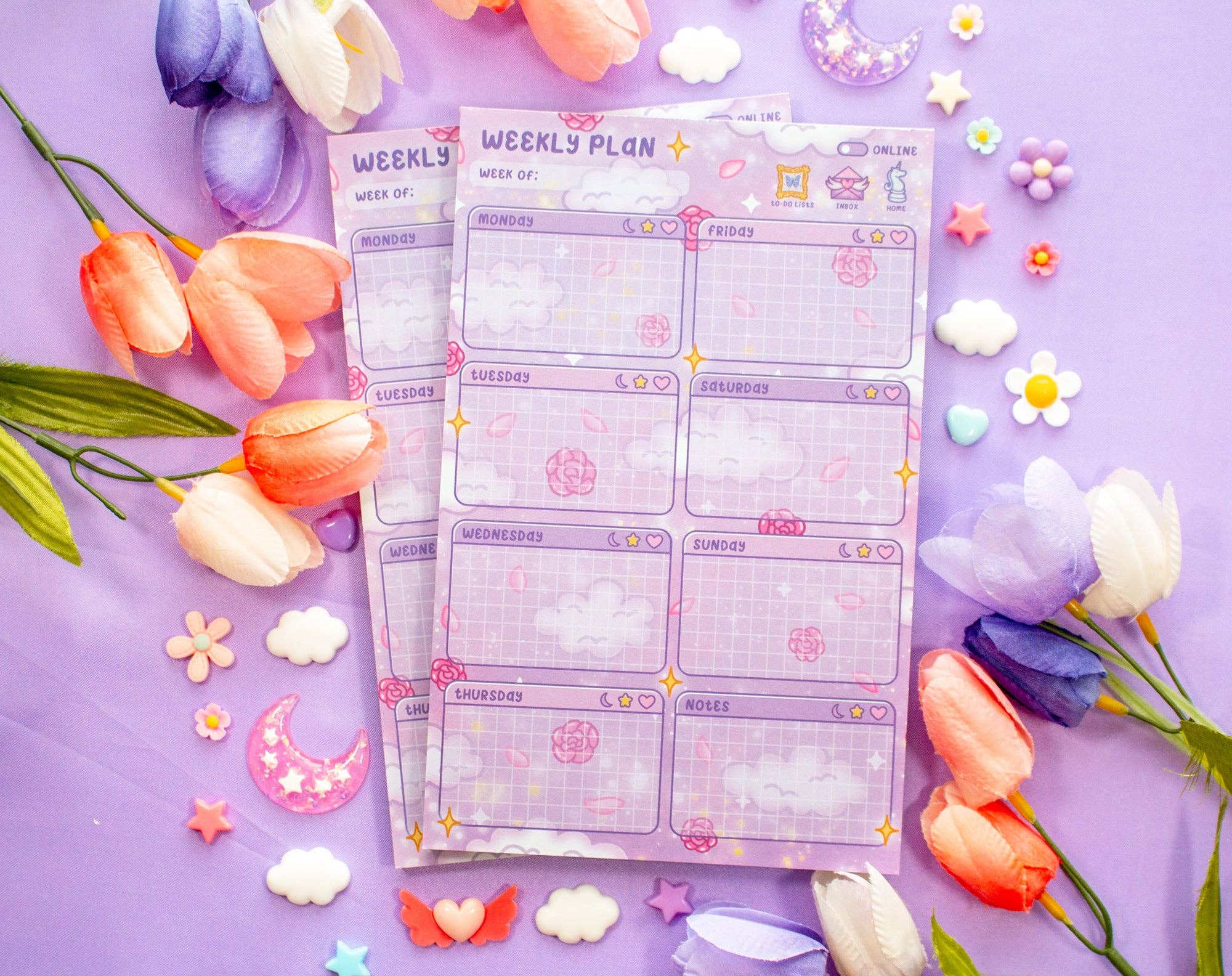 Pastel Academia Weekly Planner Pad