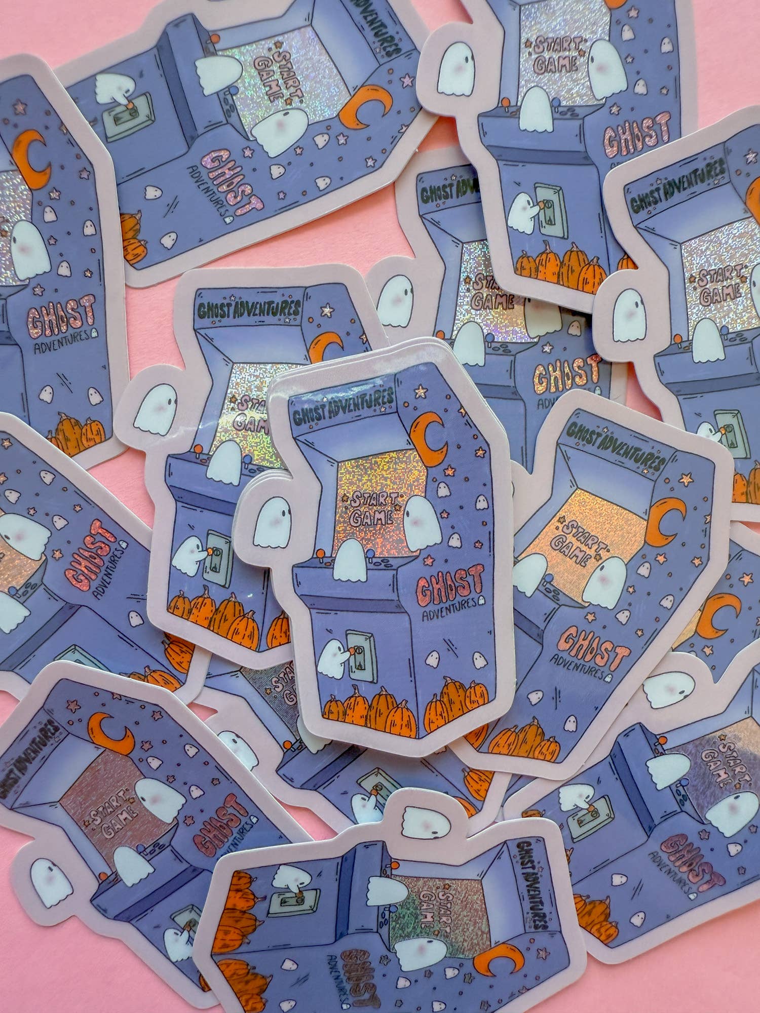 Ghostly Arcade Vinyl Sticker
