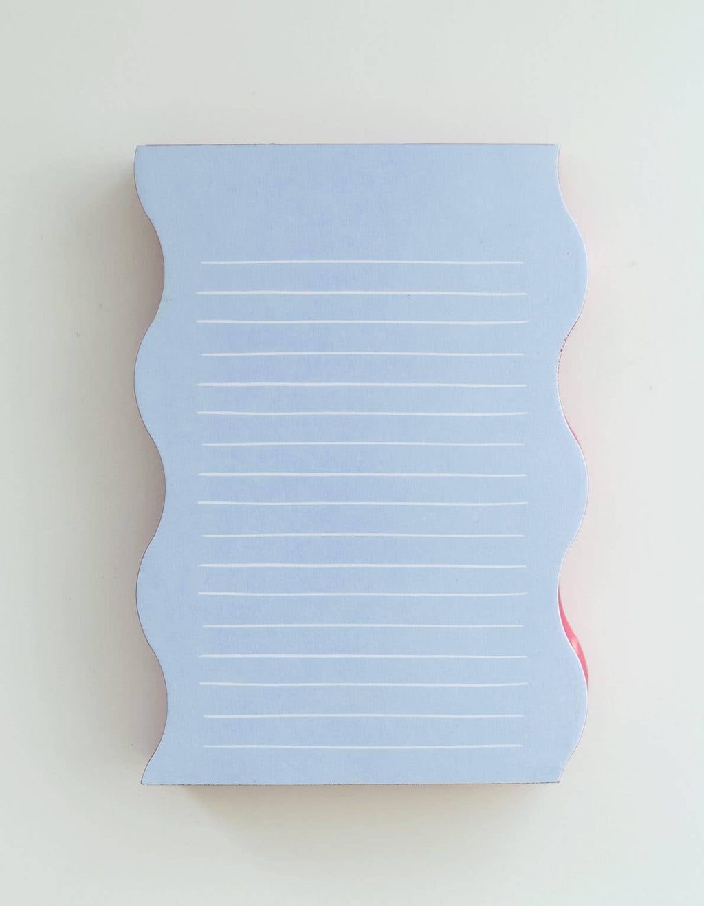 Wavy Shaped Notepad | Blue + Cranberry Edge