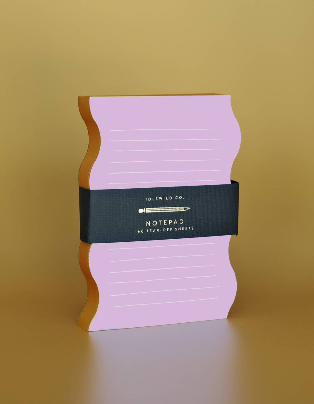 Wavy Shaped Notepad | Lilac + Tangerine Edge