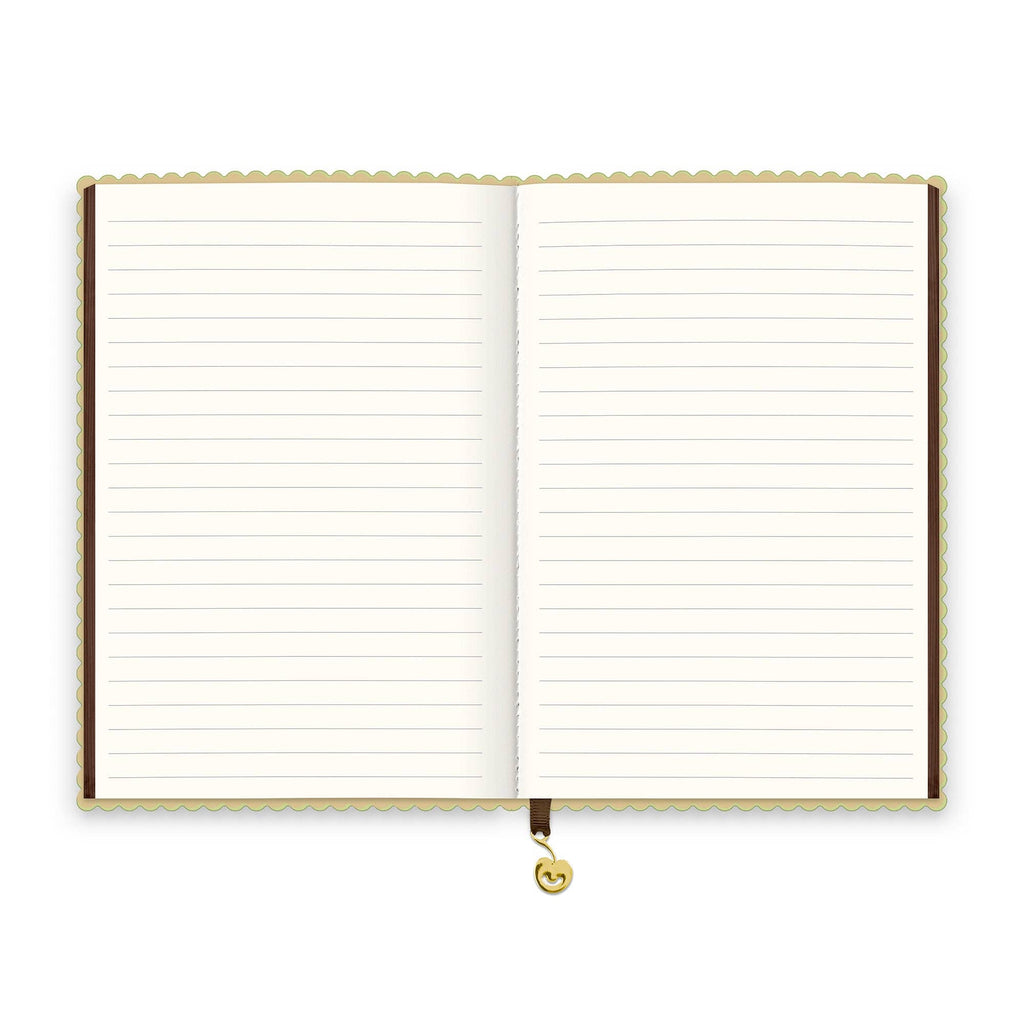 Matcha A5 Spumoni Swirls Scalloped Journal