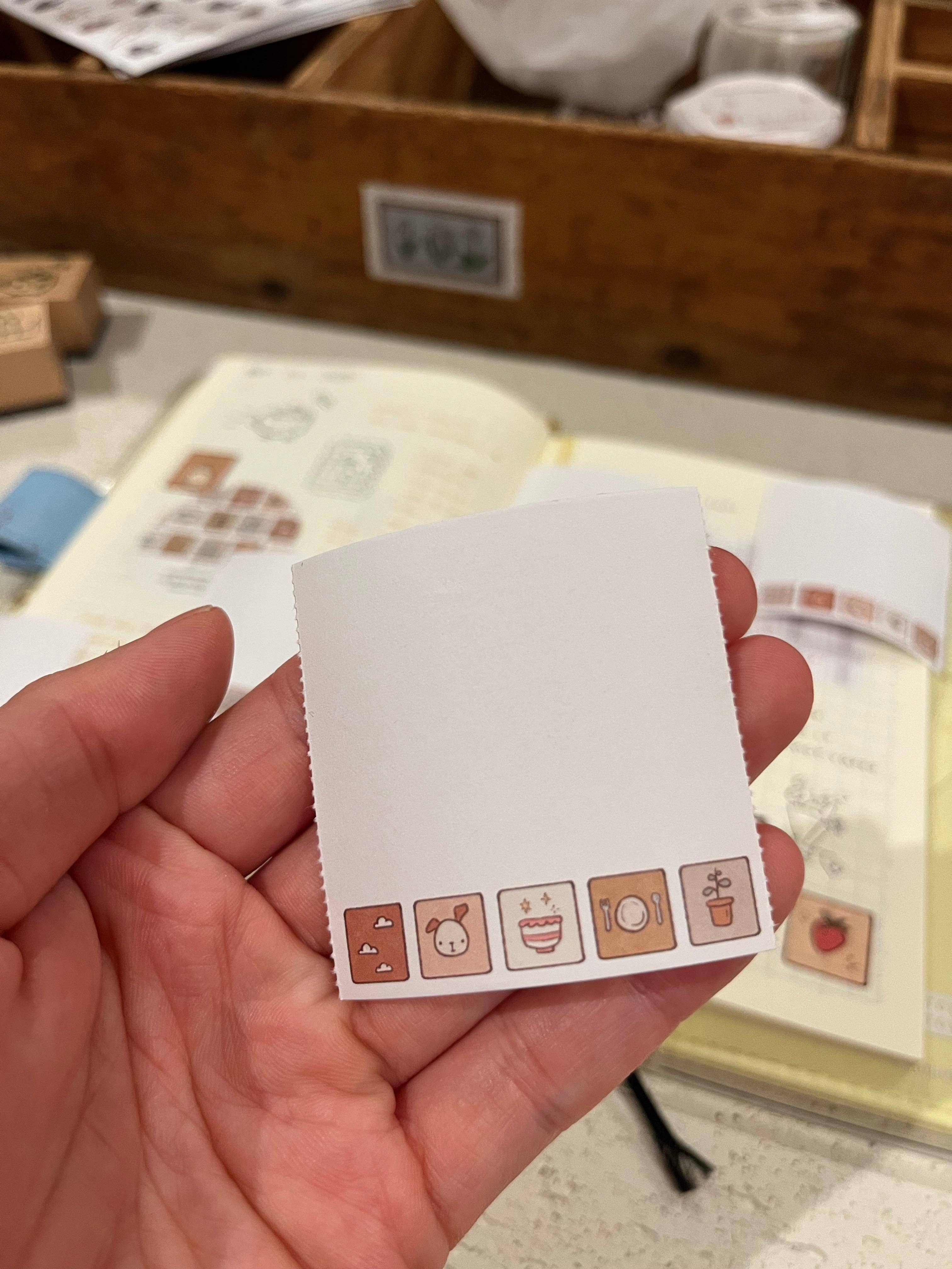 Patchwork perforated sticky note roll