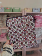 Retro Floral Book & Kindle Sleeve Pouch