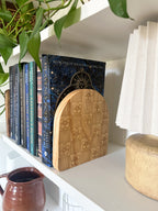 Wooden Engraved  Bookends