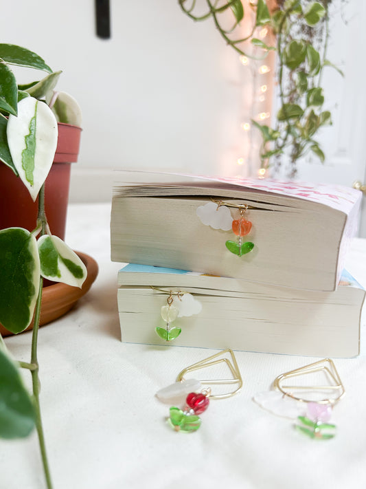 Floral Cloud Bookmark Charm