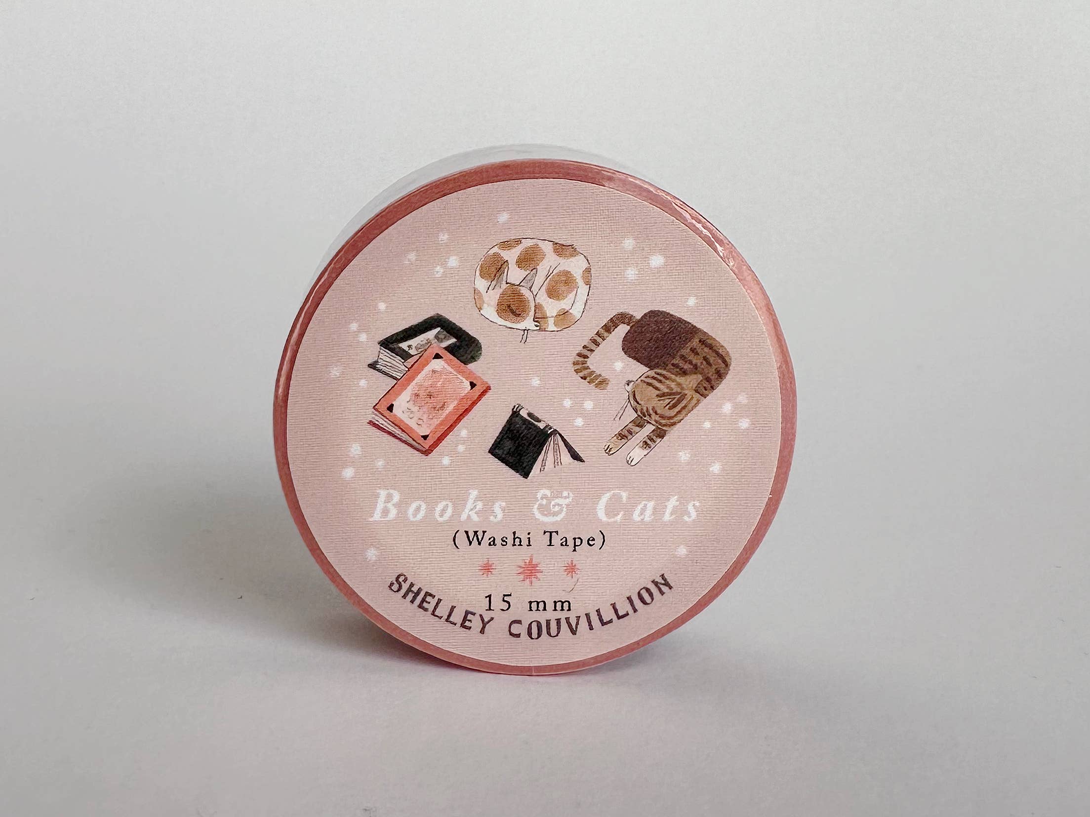 Pink Cats & Books Washi Tape