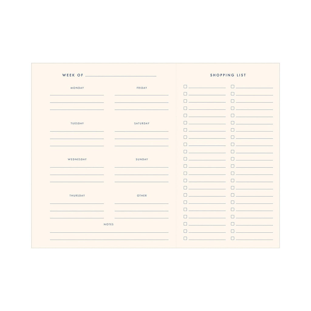 Retro Weekly Meal Planner in Sunset Pink