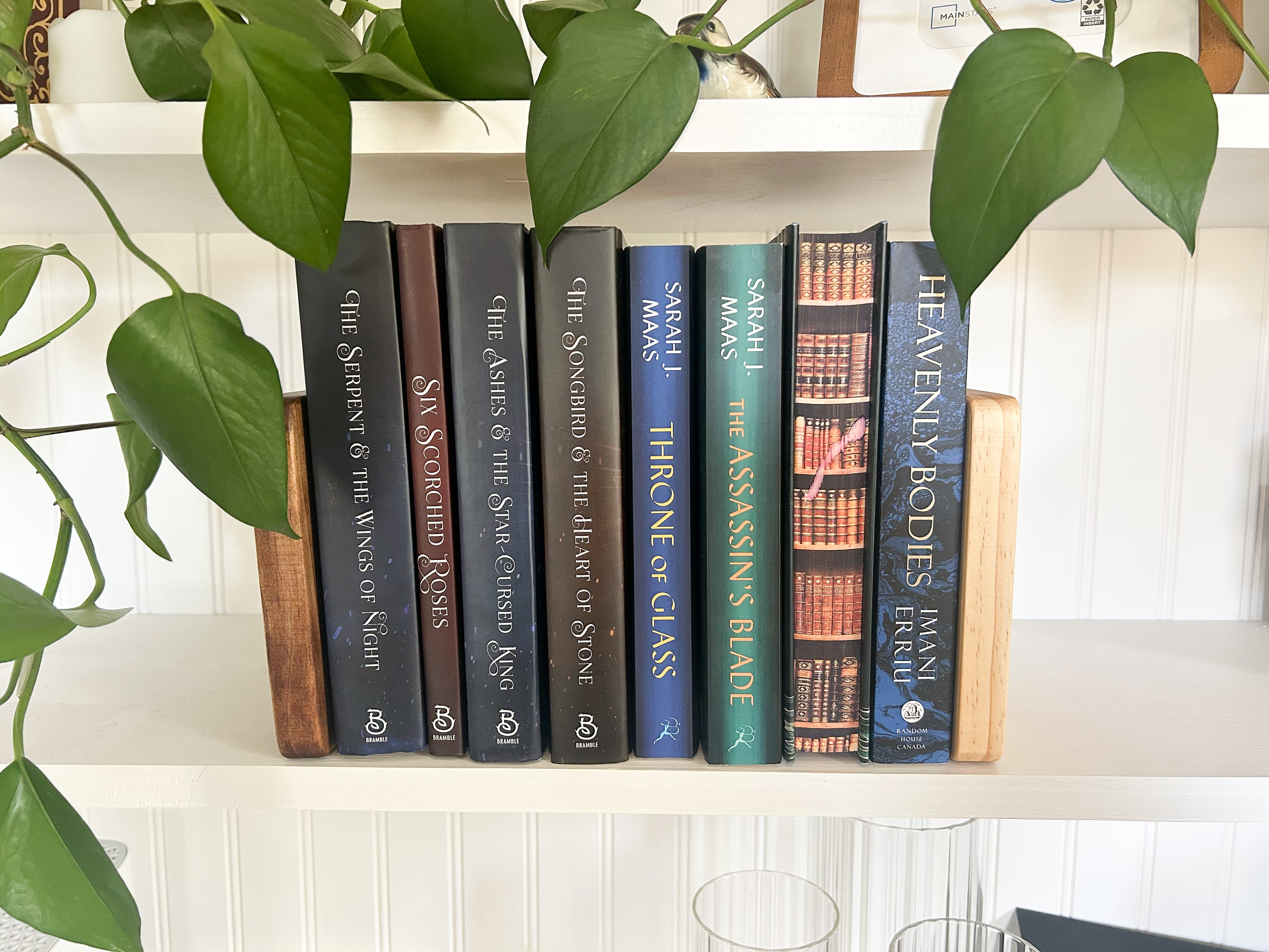 Wooden Engraved  Bookends