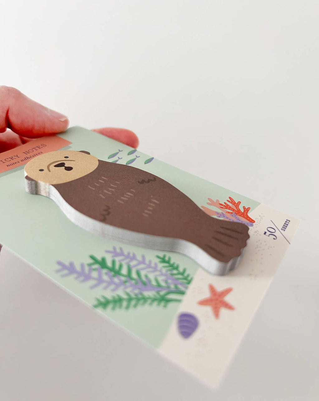 Sea Otter Die Cut Single Sticky Notes