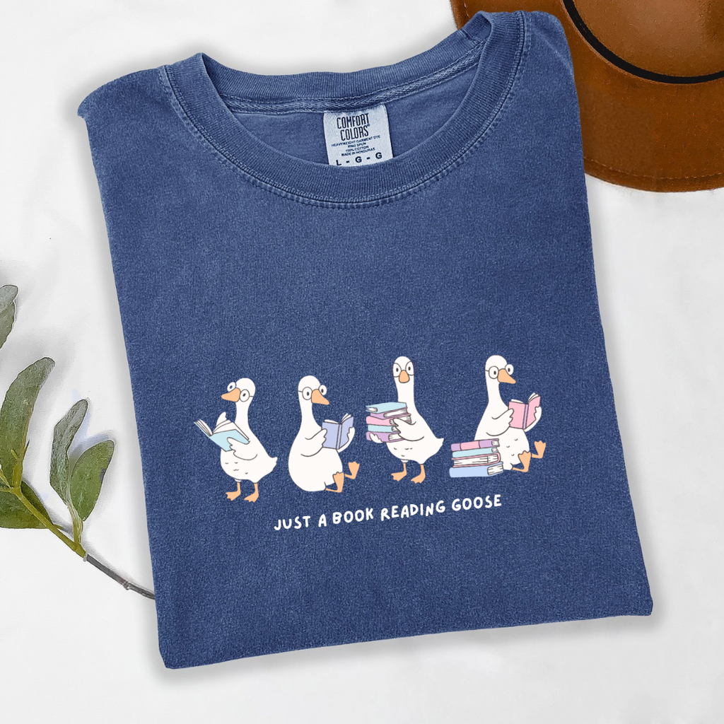 Just a Book Reading Goose Tshirt