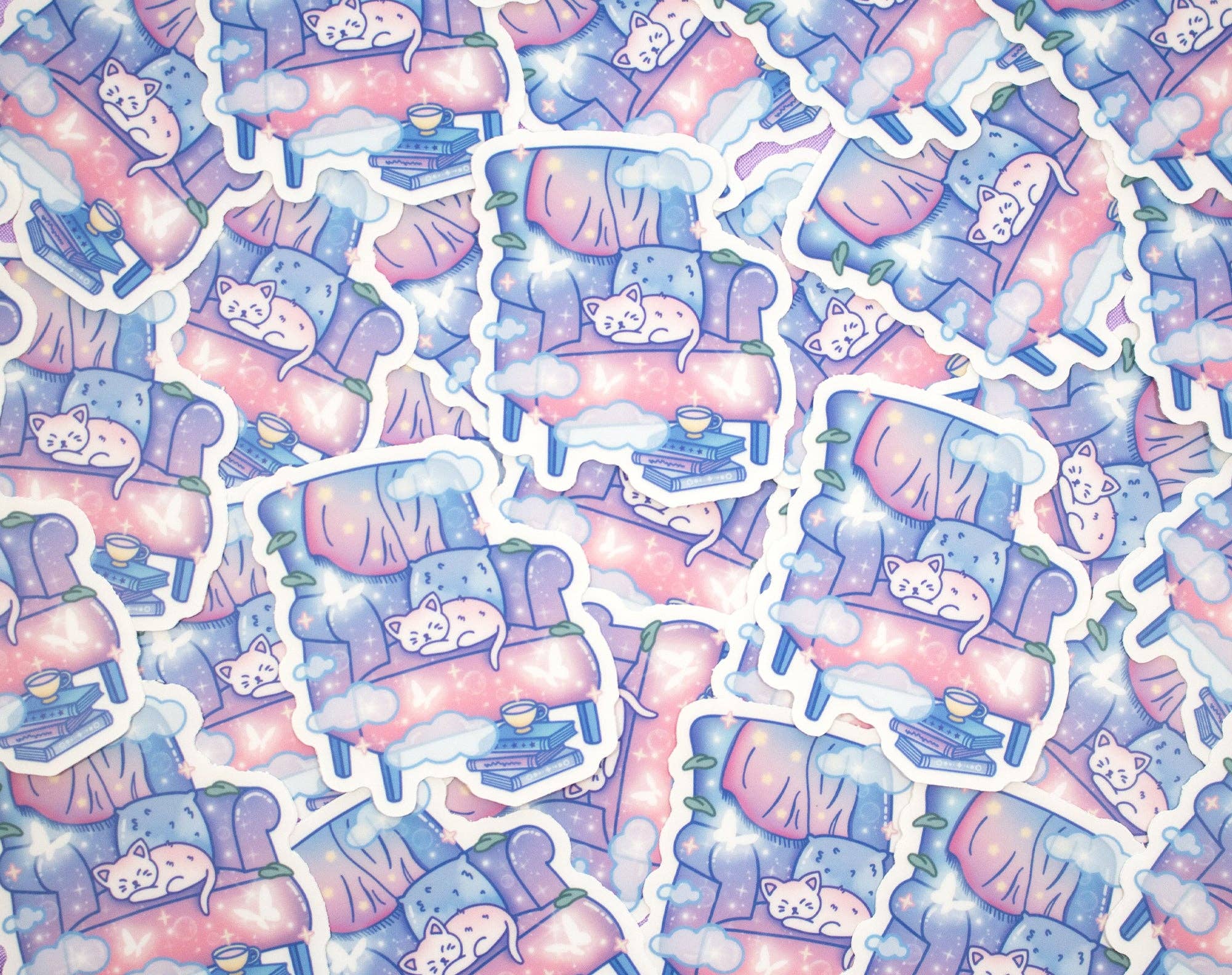 Reading Chair Clear Sticker