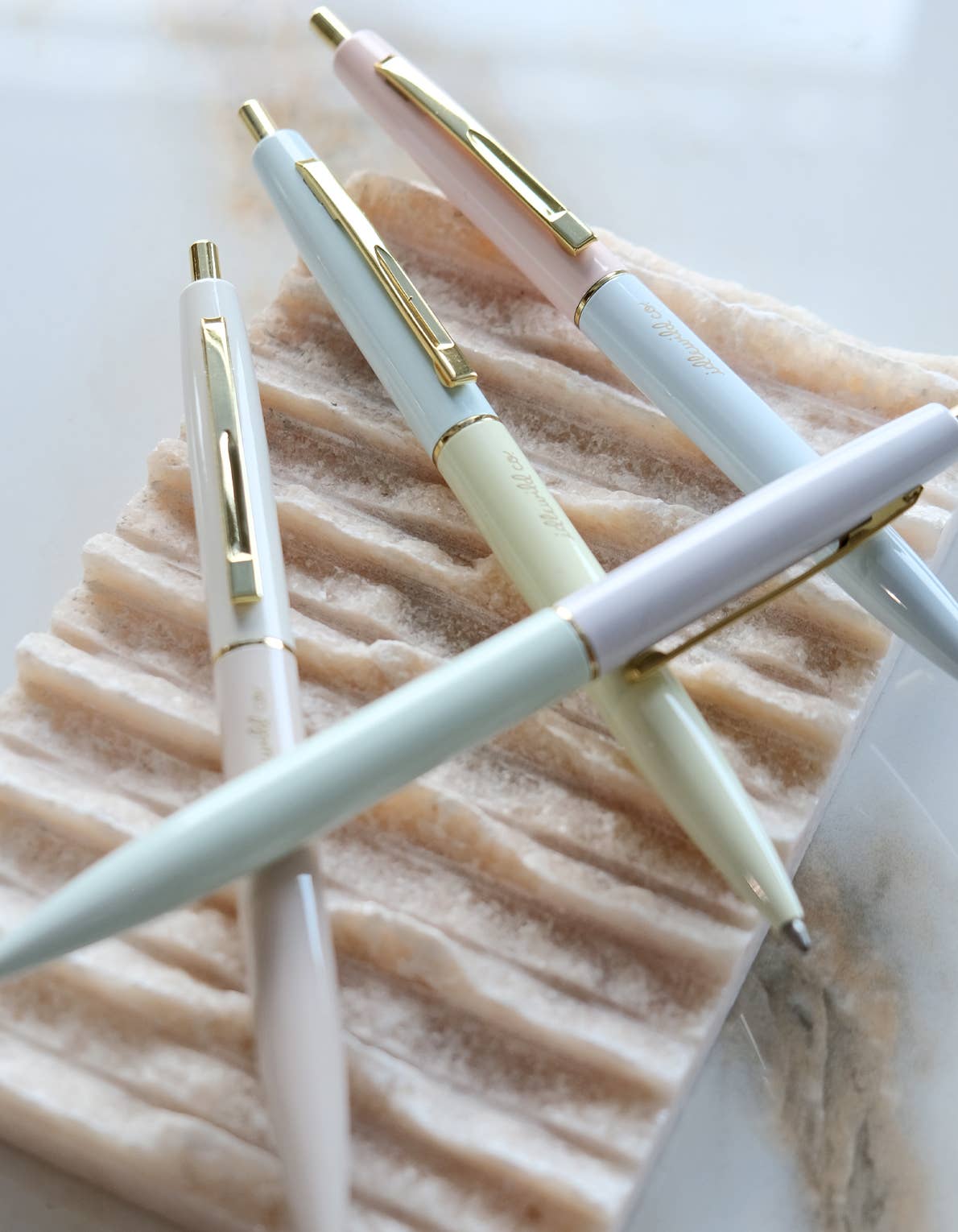 Retro Pen Set of Four | Pastel Rainbow