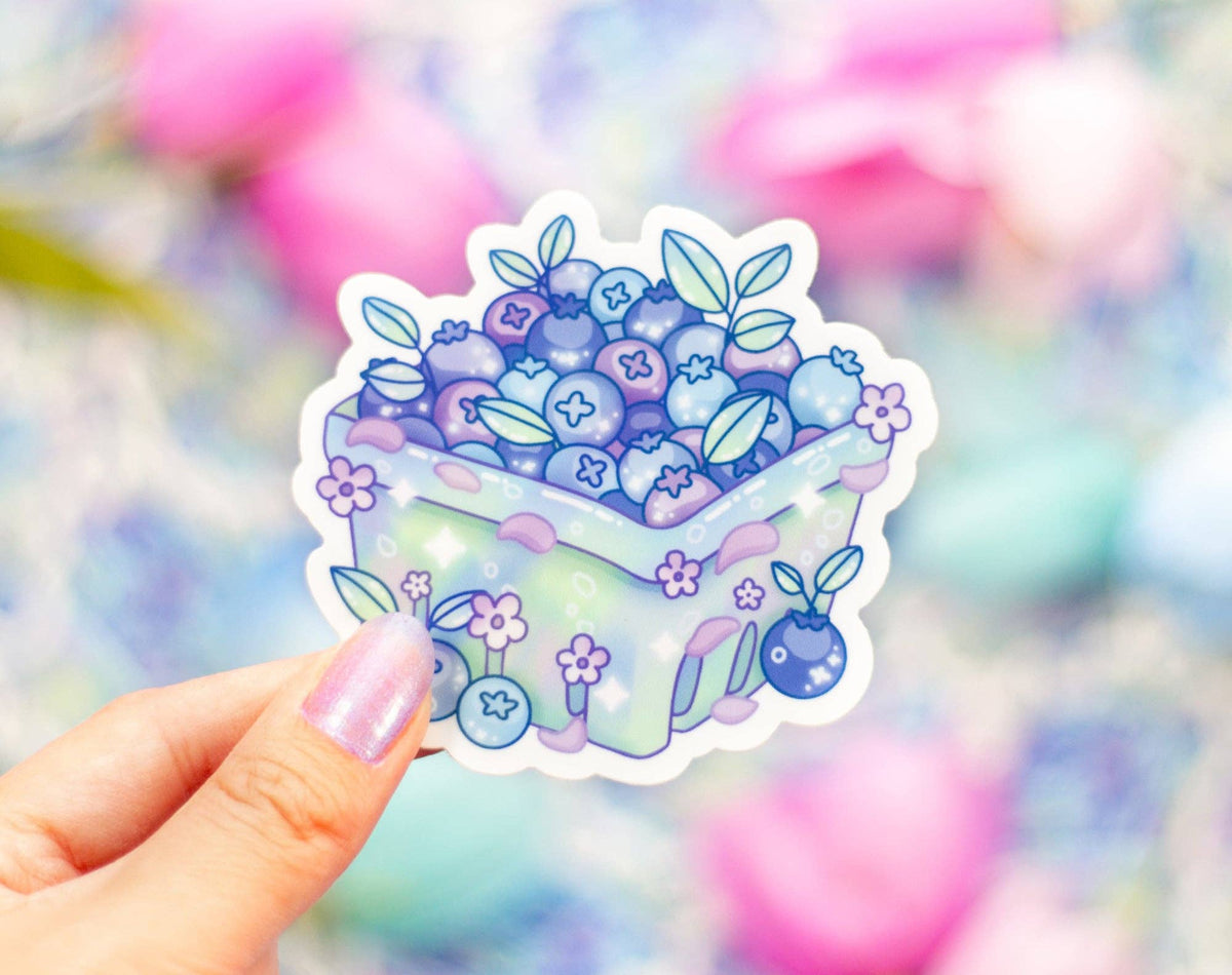 Basic Sticker Blueberry Blueberry Basket Sticker – The Cozy Book Box