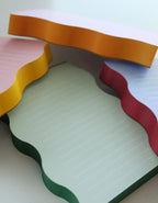 Wavy Shaped Notepad | Lilac + Tangerine Edge