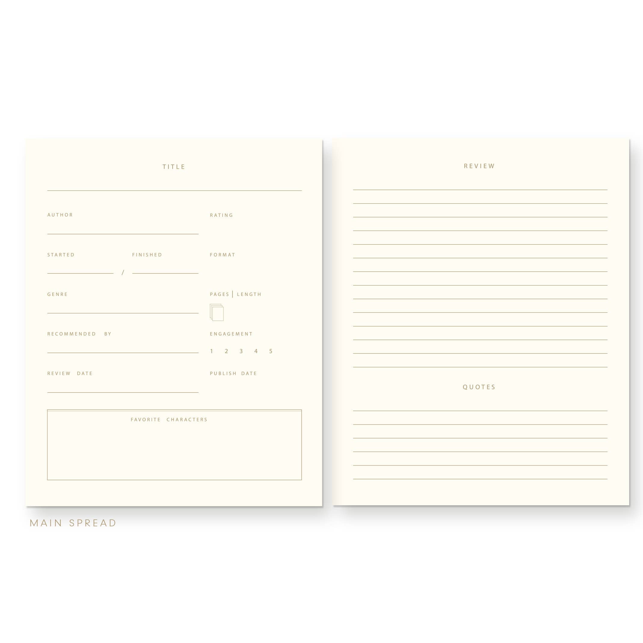 Striped Book Log Reading Journal