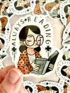Always Reading Books sticker